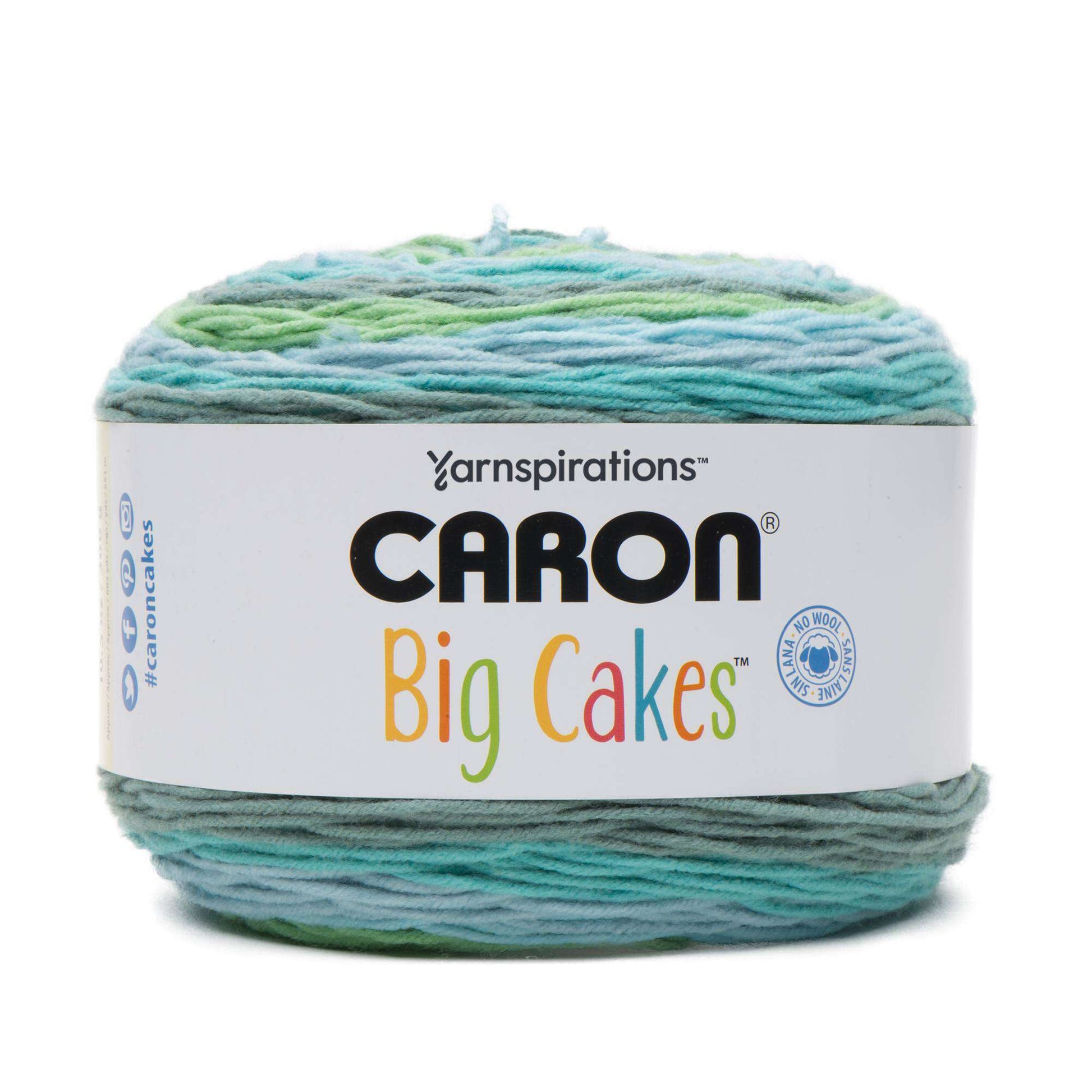  Caron Big Cakes Self Striping Yarn ~ 603 yd/551 m / 10.5oz/300  g Each (Toffee Brickle)