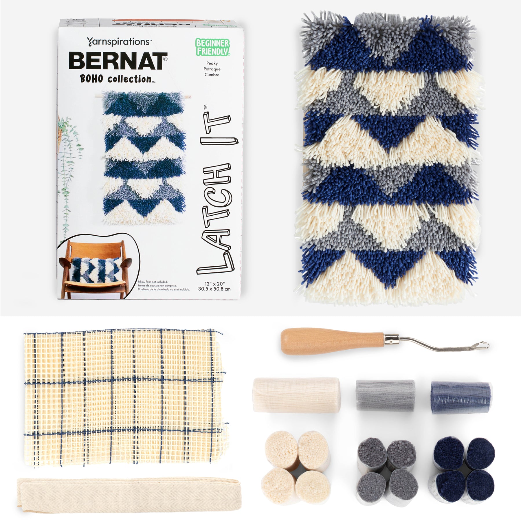 PATIKIL 20 Rolls Latch Hook Yarn Kit – Precut Rug Making Supplies For DIY Crafts, Tapestry & Beginners