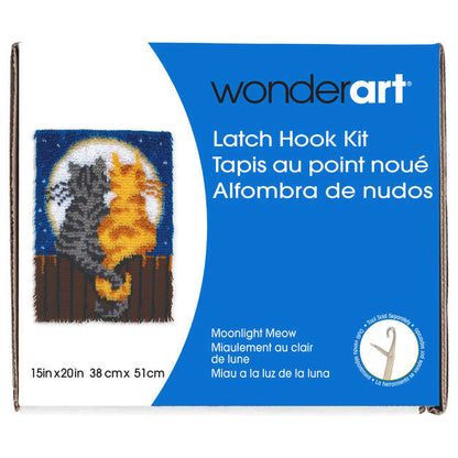 WonderArt Moonlight Meow Kit 15" x 20" - Discontinued Items Moonlight Meow