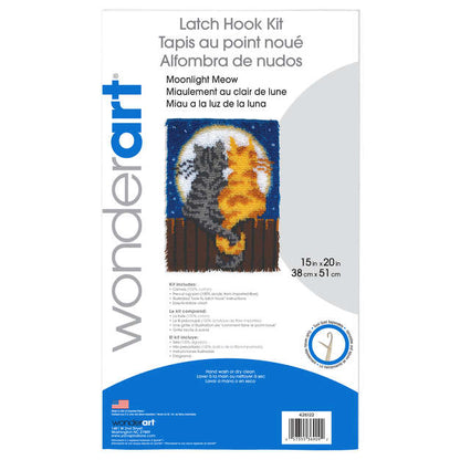 WonderArt Moonlight Meow Kit 15" x 20" - Discontinued Items Moonlight Meow