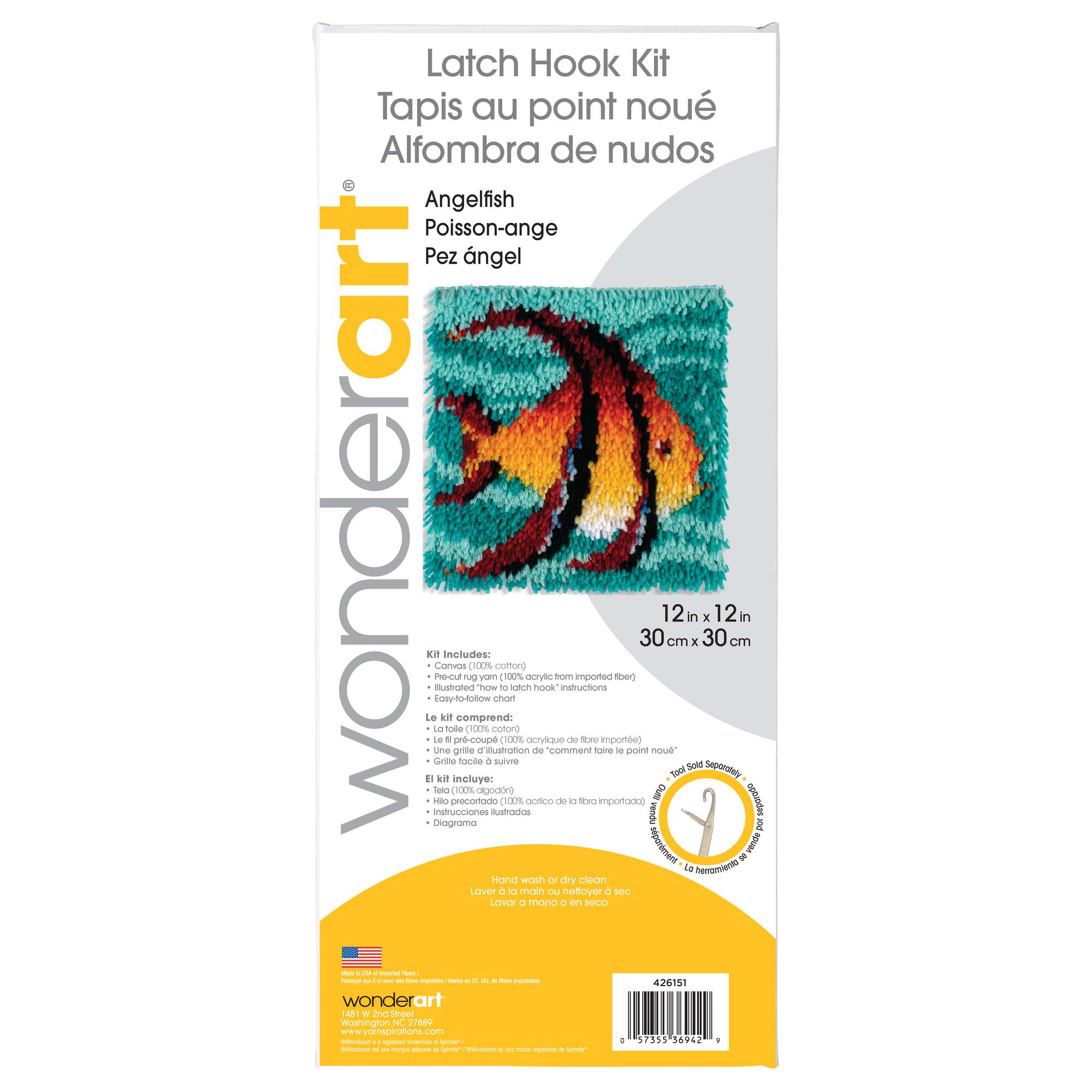 angel fish hook WonderArt Angel Fish Kit 12" x 12"