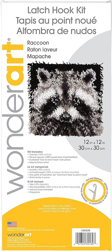 WonderArt Raccoon Kit 12" x 12" - Discontinued Items WonderArt Raccoon Kit 12" x 12" - Discontinued Items