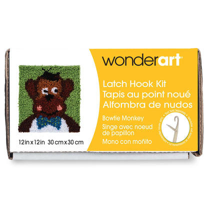 WonderArt Bowtie Monkey Kit 12" x 12" - Discontinued Items Bowtie Monkey