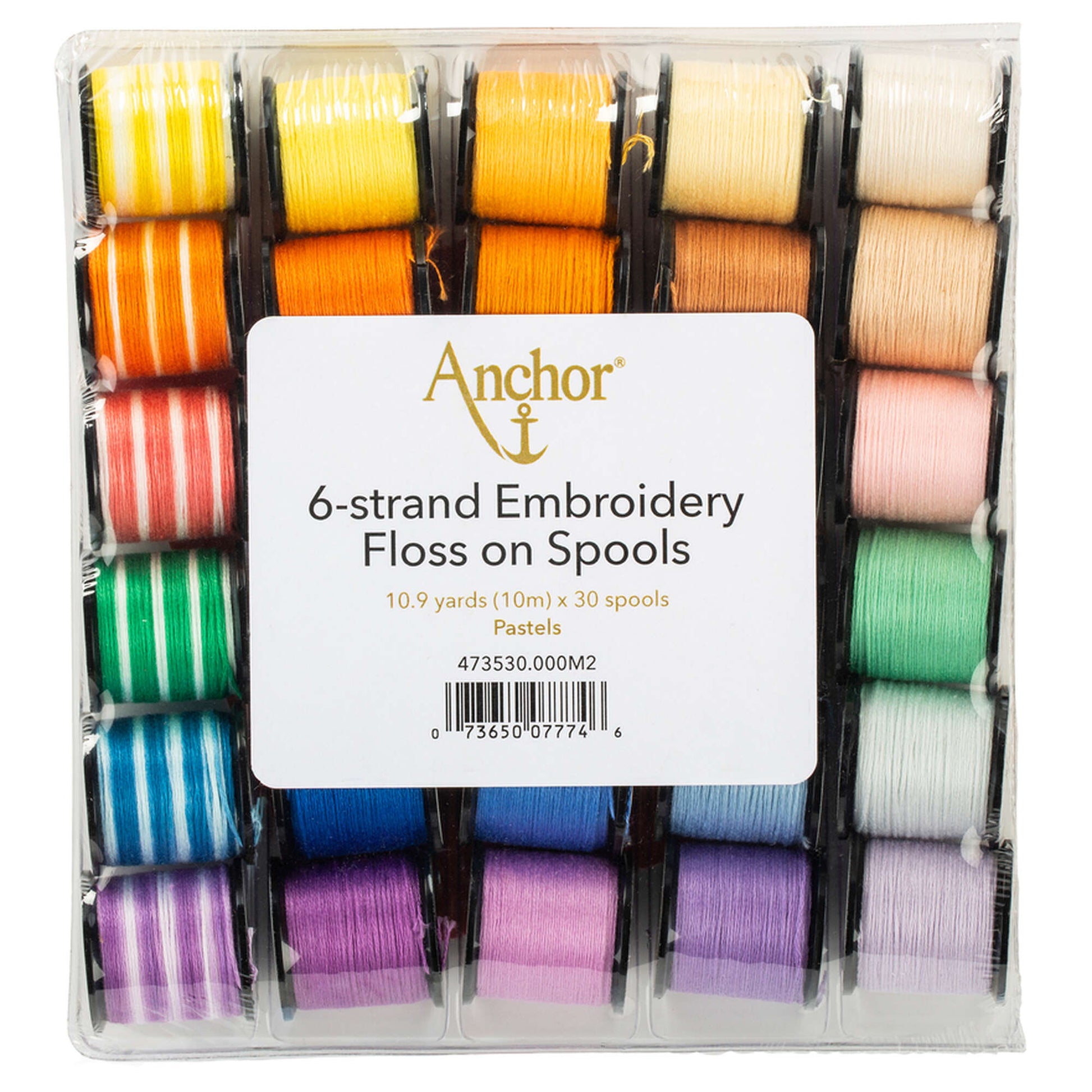 Anchor Embroidery Floss on Spools, 30 Pack