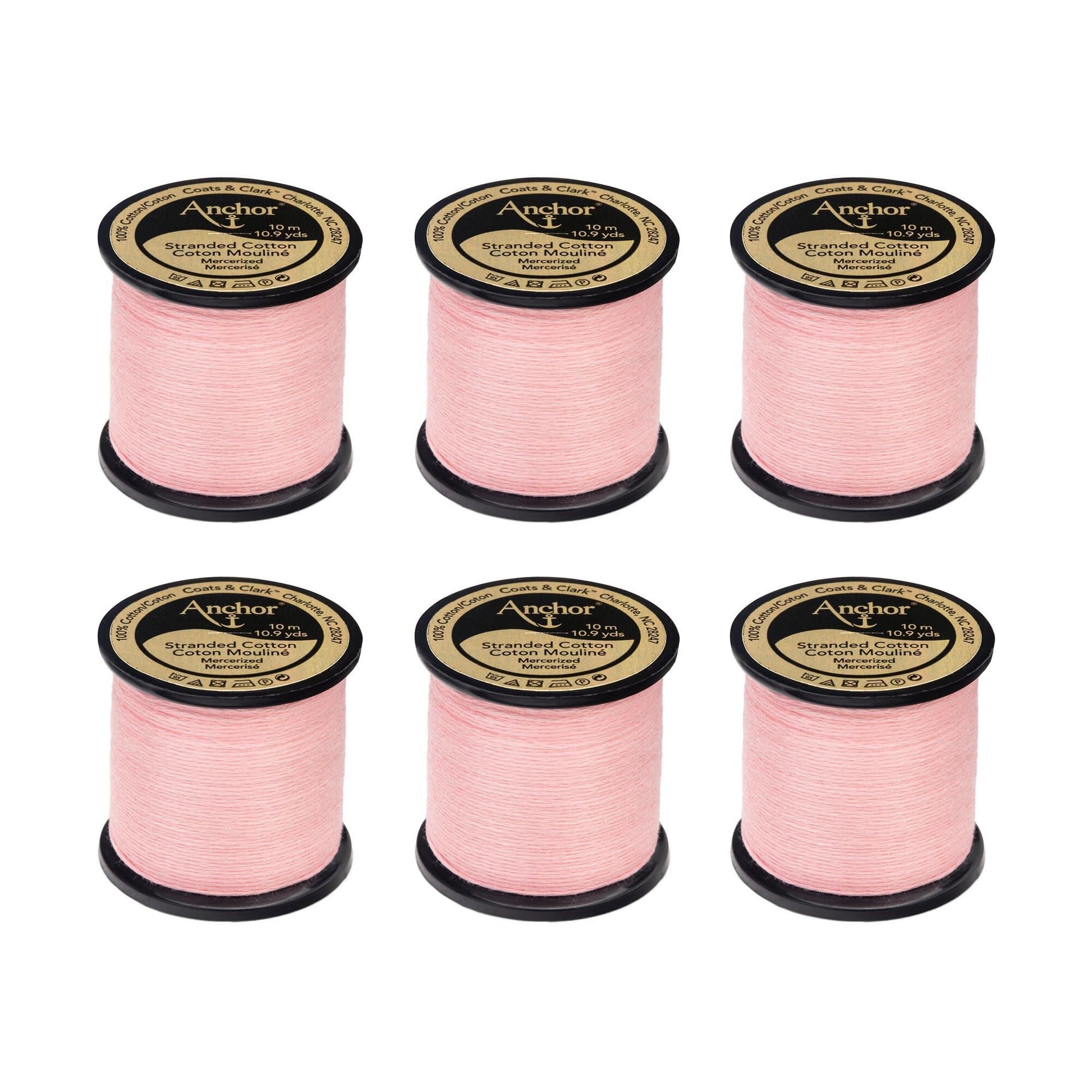 Anchor Spooled Floss 10 Meters (6 Pack) 0023 Carnation Ultra Light
