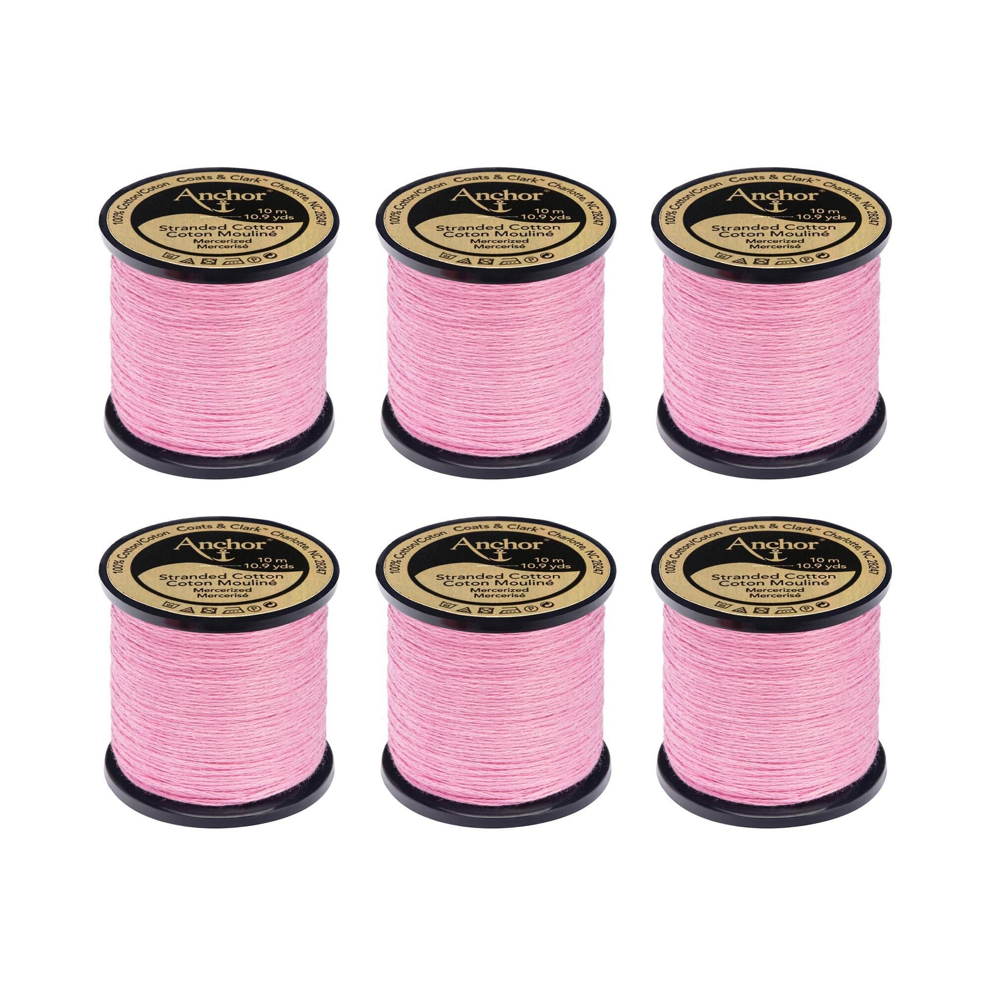 Anchor Spooled Floss 10 Meters (6 Pack) 0060 Magenta Light