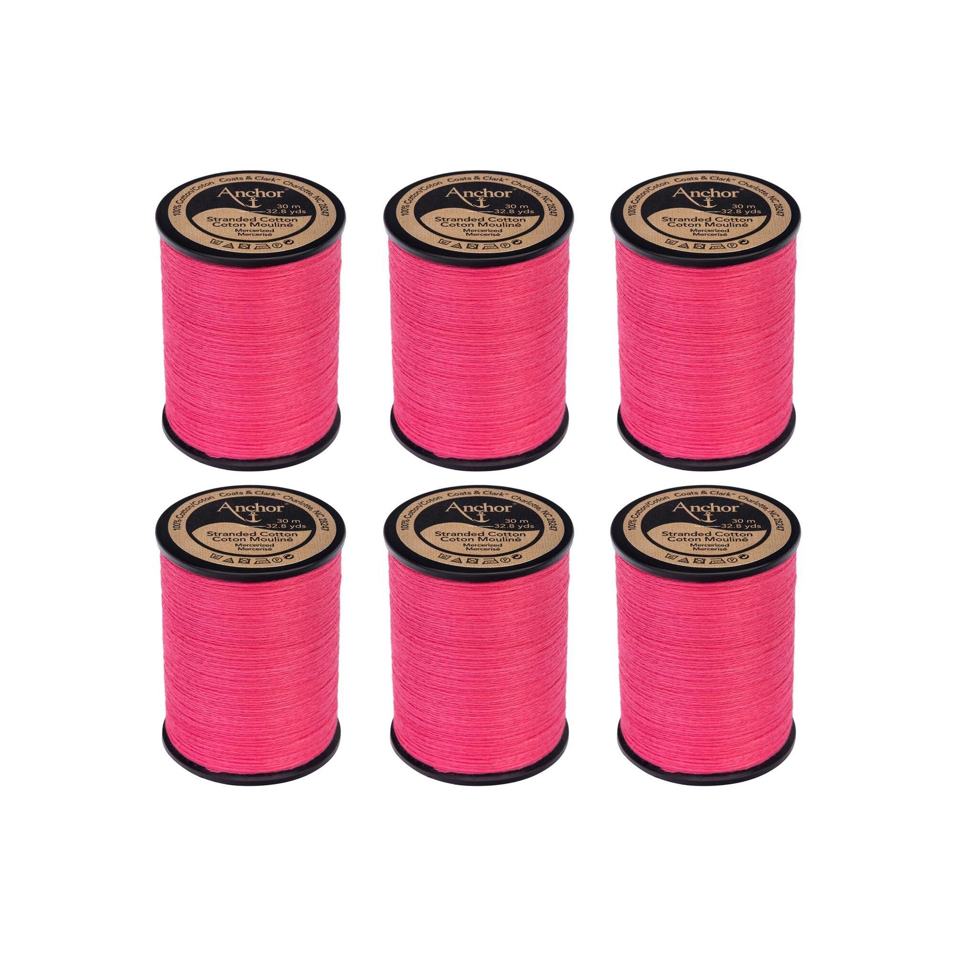 Anchor Spooled Cotton 30 Meters (6 Pack)