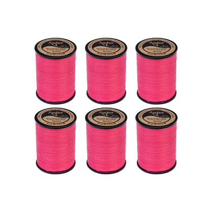 Anchor Spooled Cotton 30 Meters (6 Pack) 0054 China Rose Dark