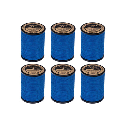 Anchor Spooled Cotton 30 Meters (6 Pack) 0132 Cobalt Blue Medium Dark