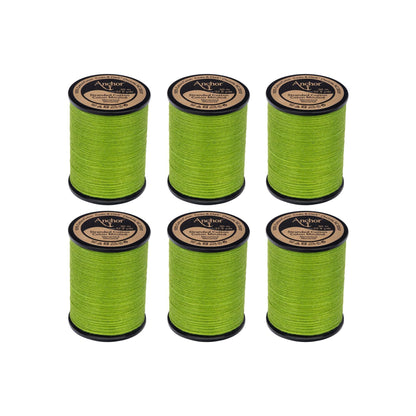 Anchor Spooled Cotton 30 Meters (6 Pack) 0255 Parrot Green Medium Light