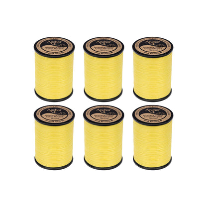 Anchor Spooled Cotton 30 Meters (6 Pack) 0289 Canary Yellow Medium Light