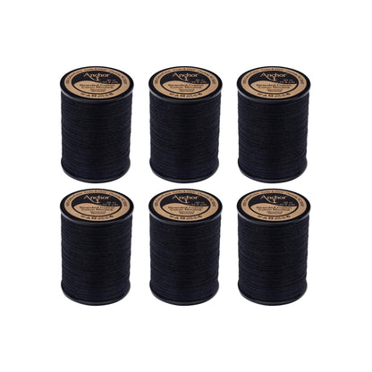 Anchor Spooled Cotton 30 Meters (6 Pack) 0403 Black