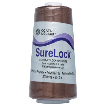 Coats & Clark Surelock Serging Thread (3000 Yards) Dark Brown