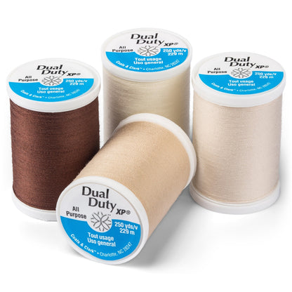 Coats & Clark Dual Duty XP All Purpose Sewing Thread, 4 Spools - Clearance Shades Neutral