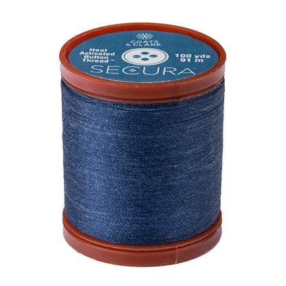 Coats & Clark Secura Heat Activated Button Thread - Clearance Shades Indigo