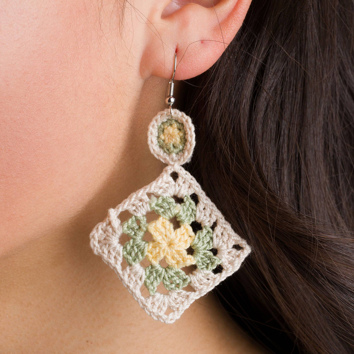 Crochet Earrings made in Aunt Lydia's Classic Crochet Thread