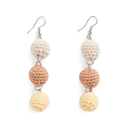 Aunt Lydia’s Crochet Three Sphere Earrings Crochet Earrings made in Aunt Lydia's Classic Crochet Thread