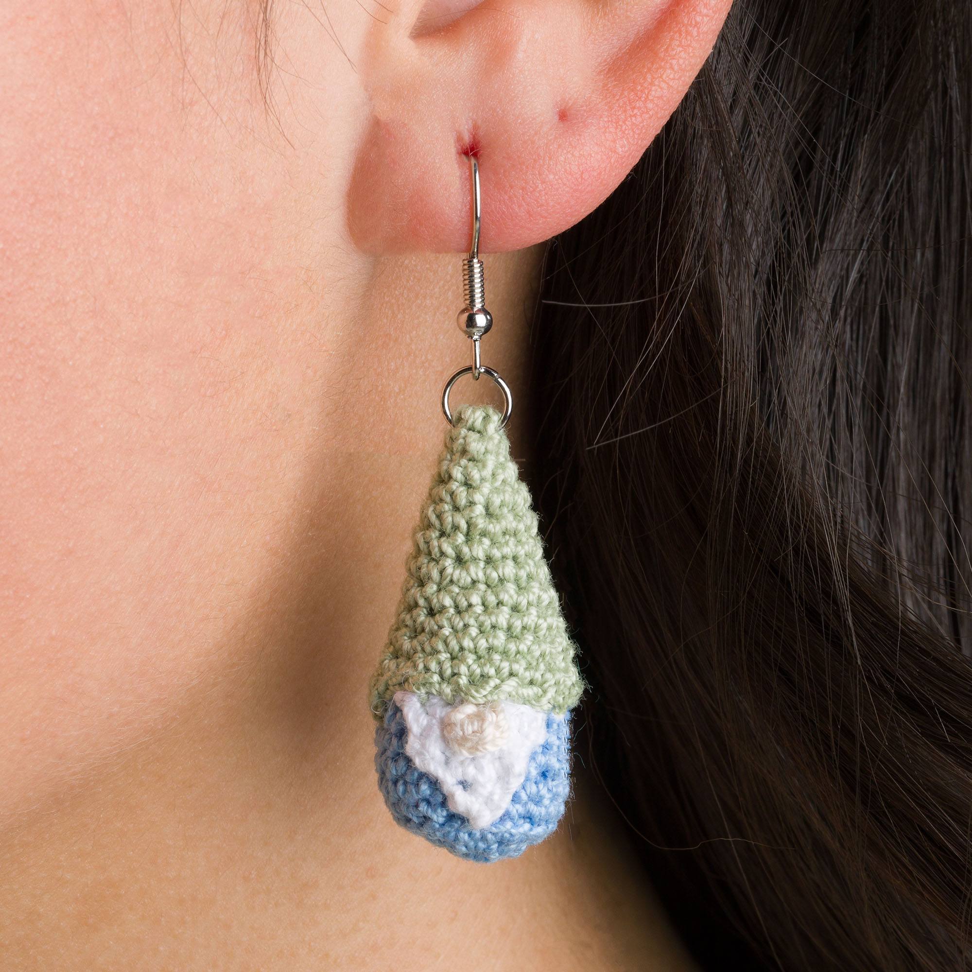 Free Easy Aunt Lydia's Gnome Earrings Pattern | Yarnspirations