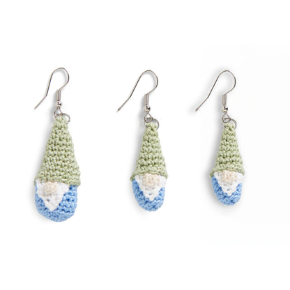Aunt Lydia’s  Crochet Gnome Earrings Crochet Earrings made in Aunt Lydia's Classic Crochet Thread