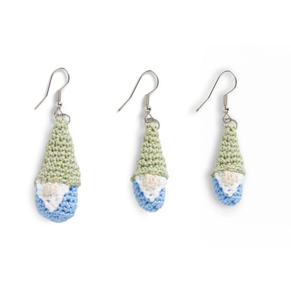 Aunt Lydia’s Crochet Gnome Earrings Crochet Earrings made in Aunt Lydia's Classic Crochet Thread