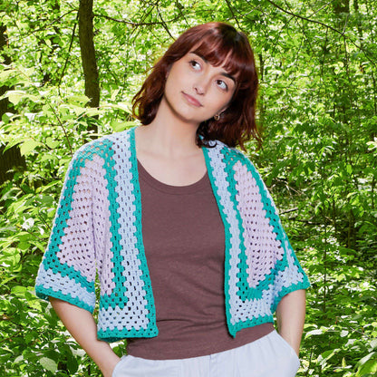Aunt Lydia Crochet Cropped Granny Square Cardigan Crochet Cardigan made in Aunt Lydia's Baby Shower Thread