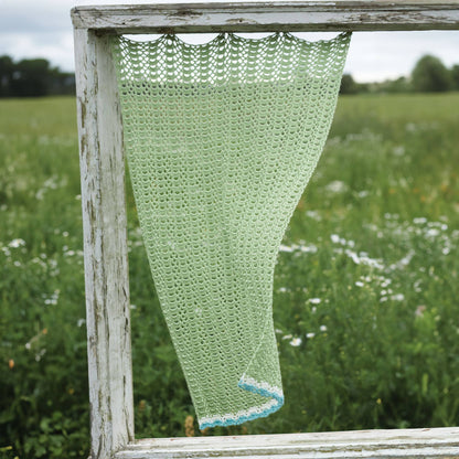 Aunt Lydia’s Crochet Shell Stitch Curtain Panel Crochet Curtain Panel made in Aunt Lydia's Thread