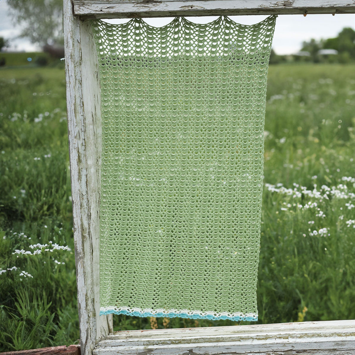 Curtain Panel Pattern Free Easy Aunt Lydia’s Crochet Shell Stitch Curtain Panel Pattern ...