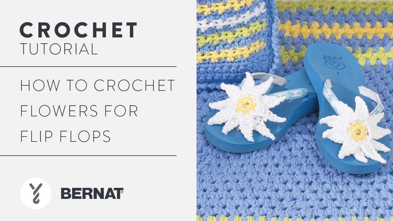 Bernat Flip Flops With Daisies Crochet