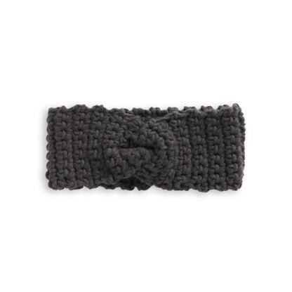 Bernat Beginner Do The Twist Crochet Headband Coal