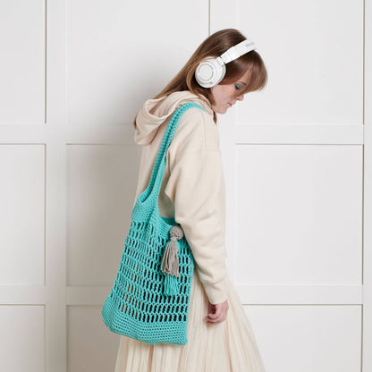 Bernat Beginner In the Market Crochet Bag Aqua