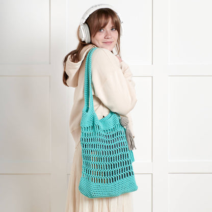 Bernat Beginner In the Market Crochet Bag Aqua