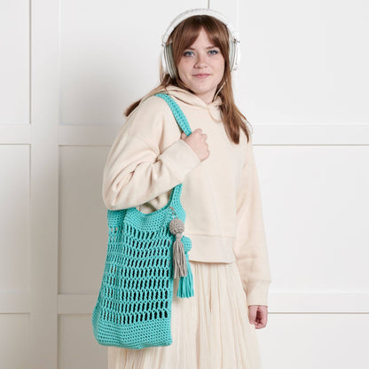 Bernat Beginner In the Market Crochet Bag Aqua