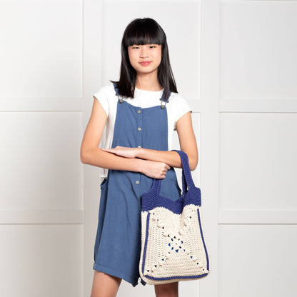 Bernat Crochet Carry On Tote Bag Crochet Bag made in Bernat Maker Yarn