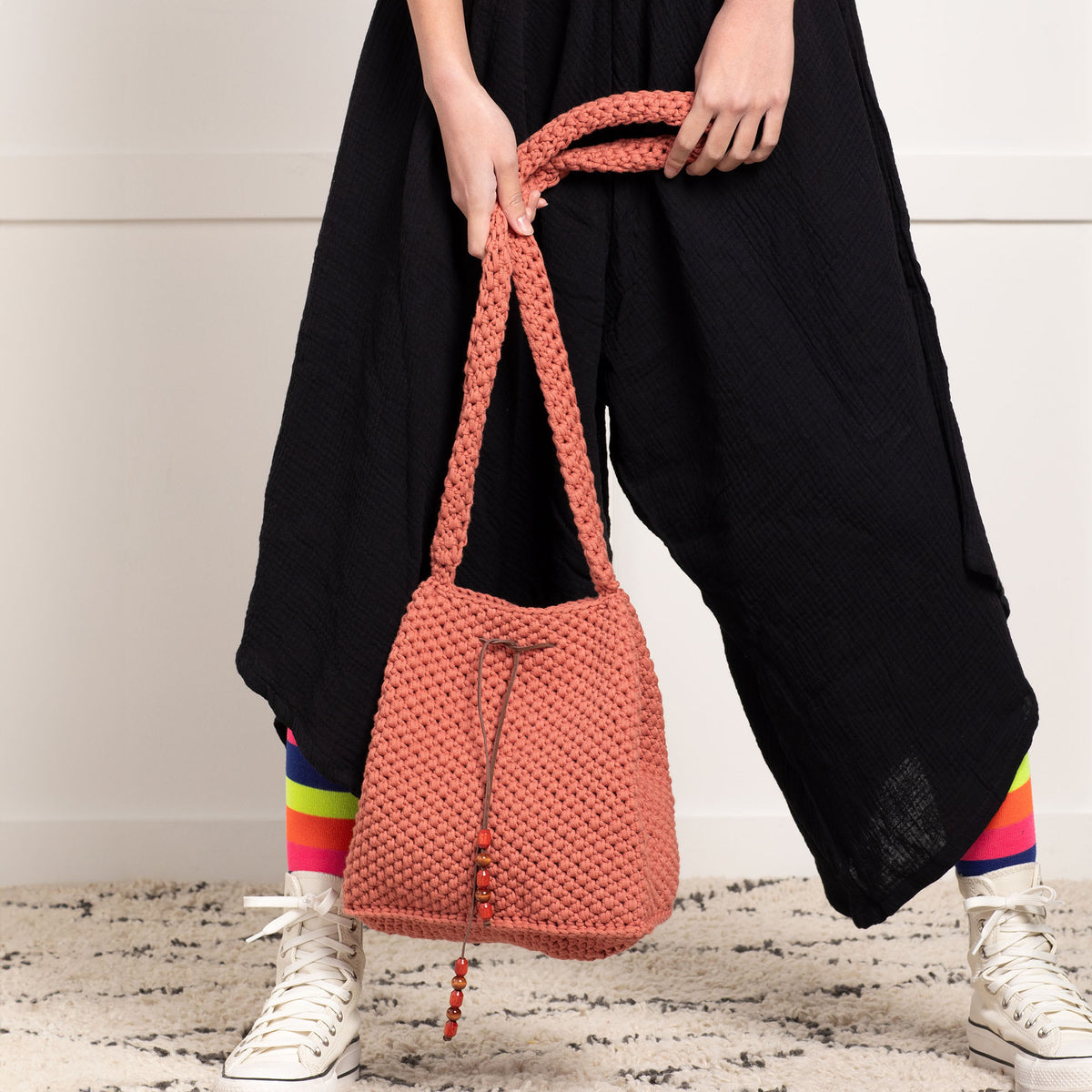 Version 1 Shoulder Strap Bucket Bag