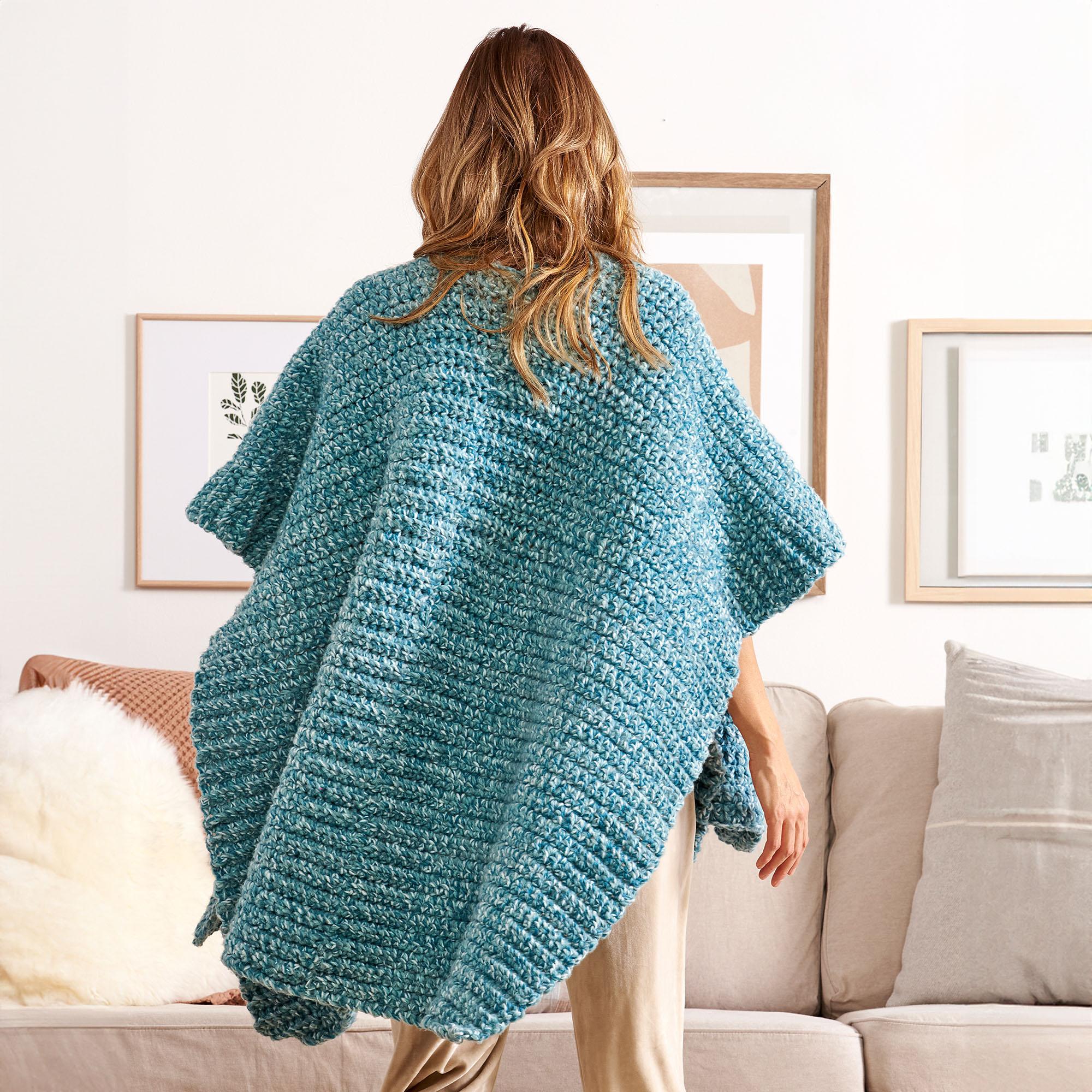 Free Beginner Bernat Fuzzy Flannel Crochet Wrap Pattern