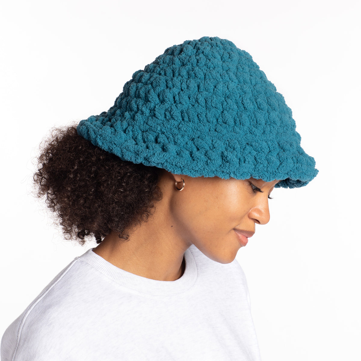 Crochet Hat made in Bernat Blanket Extra Yarn