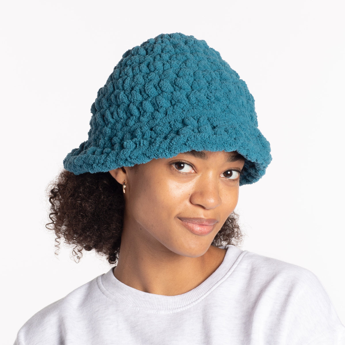 Crochet Hat made in Bernat Blanket Extra Yarn