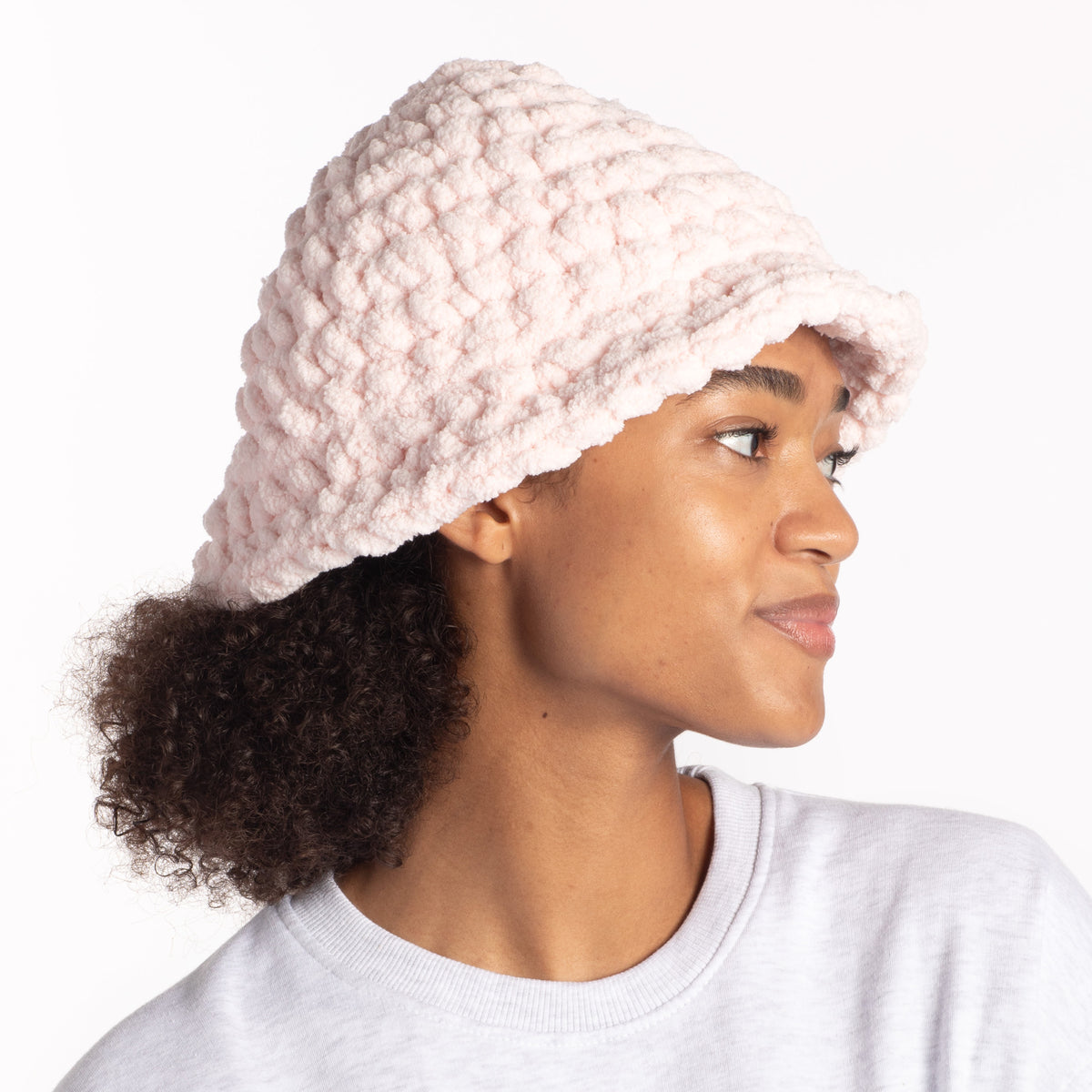 Crochet Hat made in Bernat Blanket Extra Yarn