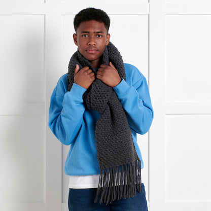 Bernat Cozy Wraps Crochet Scarf Coal