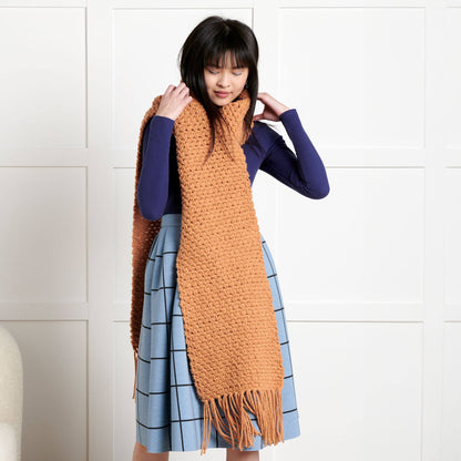 Bernat Cozy Wraps Crochet Scarf Bergamont