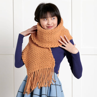 Bernat Cozy Wraps Crochet Scarf Bergamont