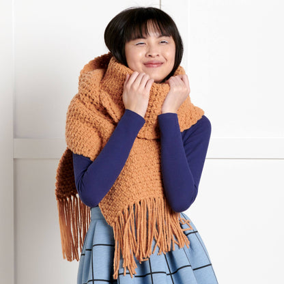 Bernat Cozy Wraps Crochet Scarf Bergamont