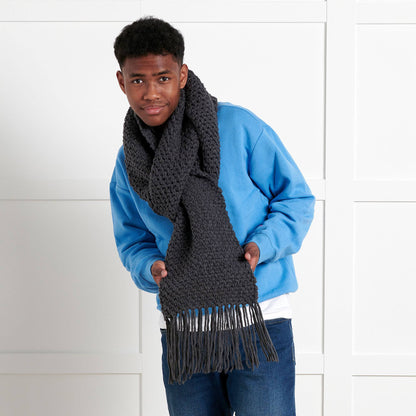 Bernat Cozy Wraps Crochet Scarf Coal