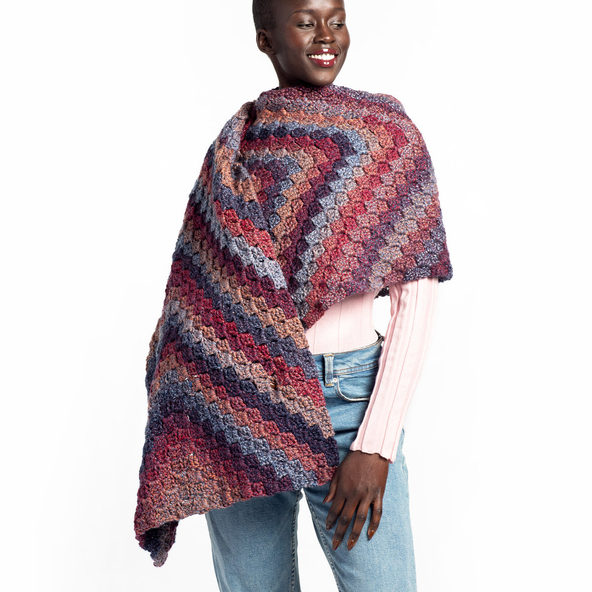 Crochet Shawl made in Bernat Yarn