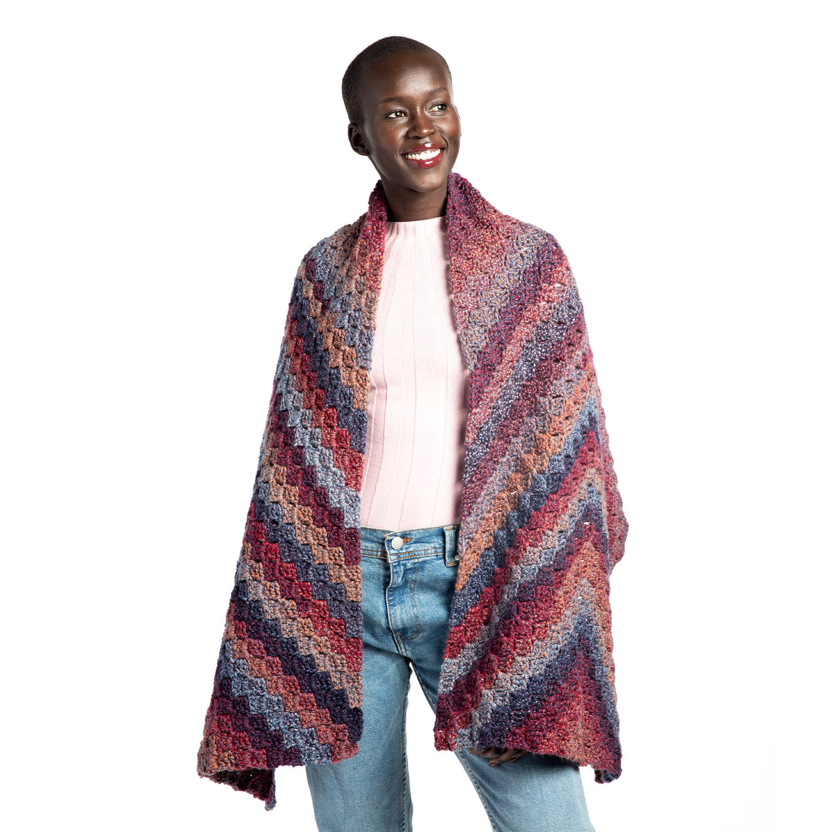 Crochet Shawl made in Bernat Yarn