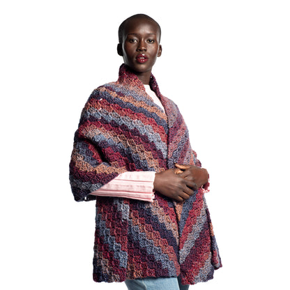 Bernat Wavelength Crochet Shawlvron Crochet Shawl made in Bernat Yarn