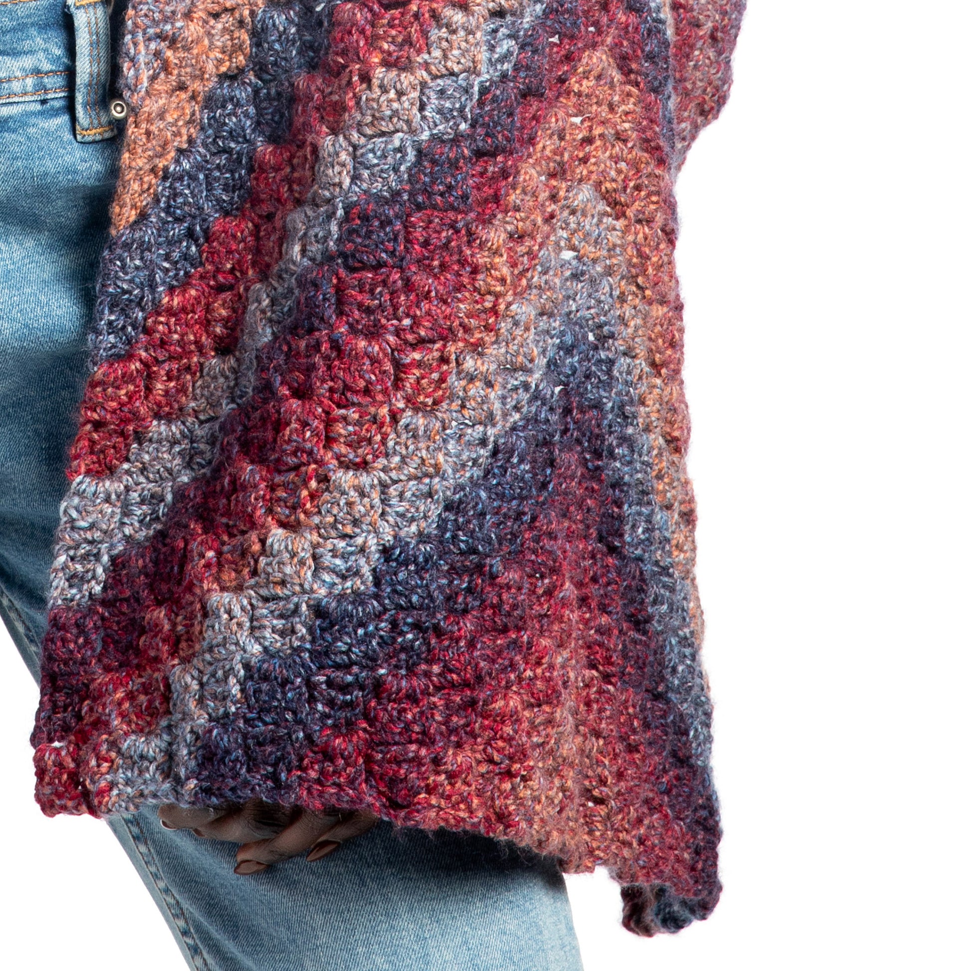 Free Bernat Wavelength Crochet Shawlvron Pattern