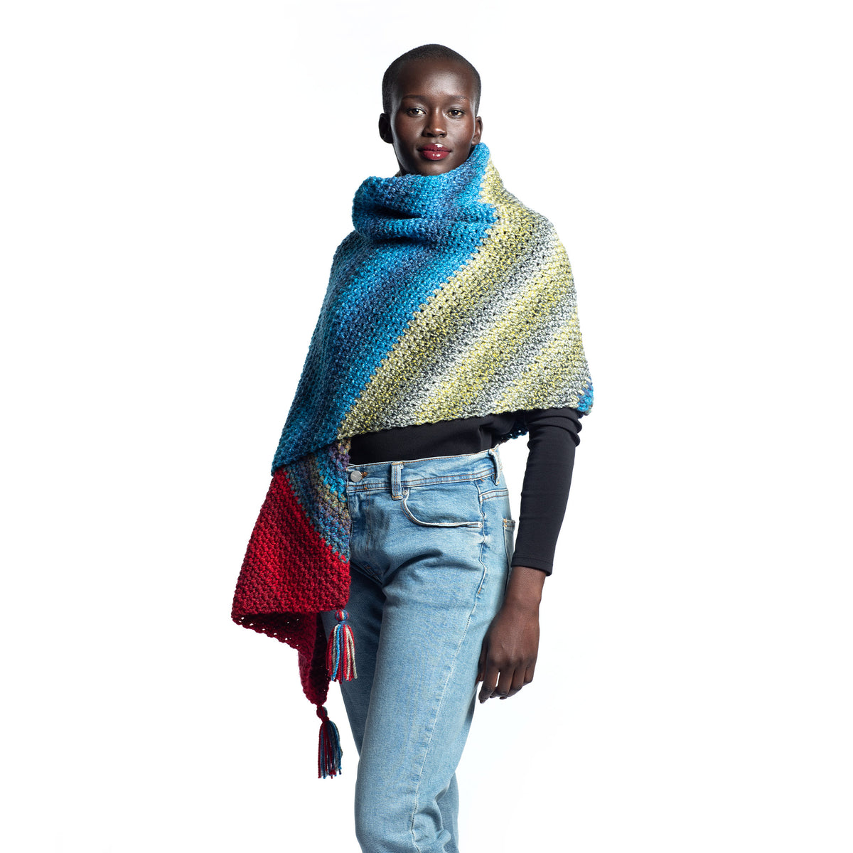 Crochet Shawl made in Bernat Yarn