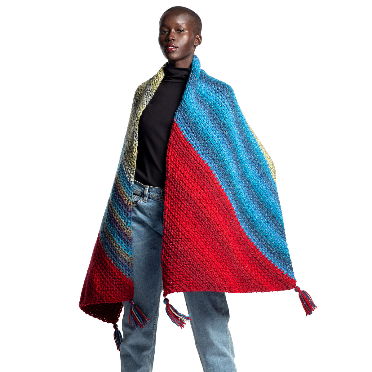 Crochet Shawl made in Bernat Yarn