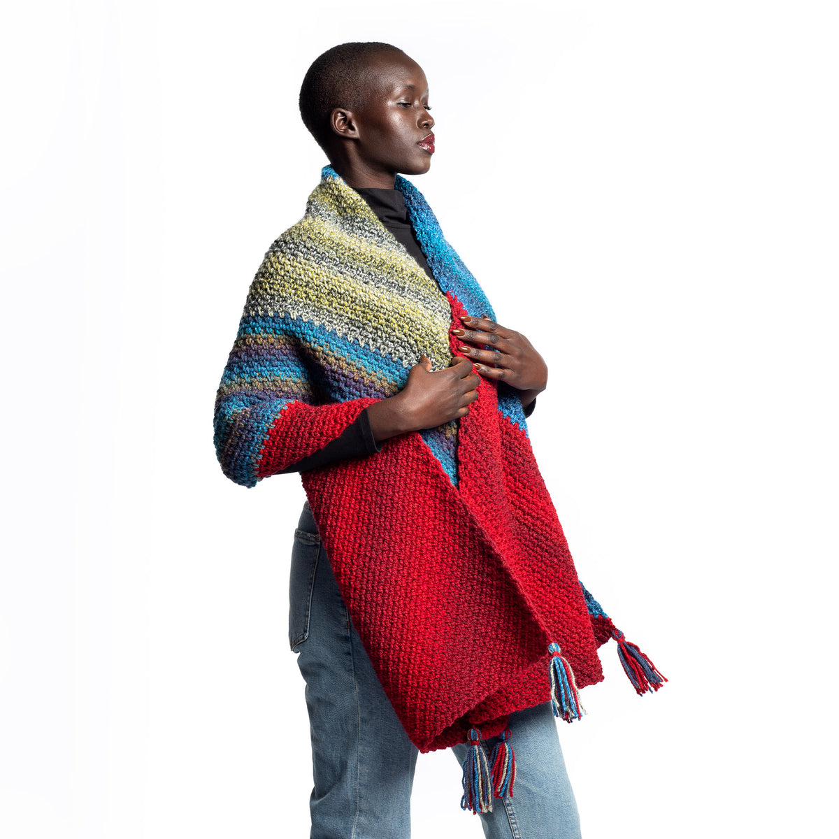 Crochet Shawl made in Bernat Yarn